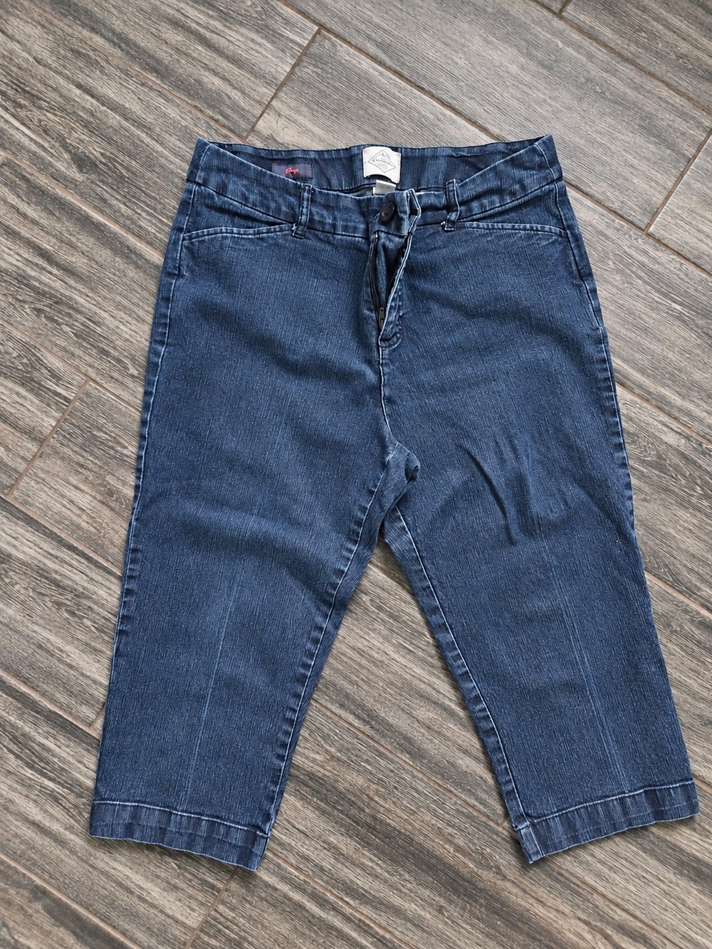 St. John's Bay Dark Blue Pull-On Bermuda Shorts